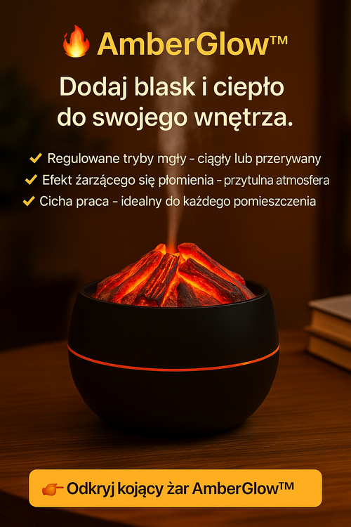okrągły nawilżacz z żarem drewna-EmberGlow™
